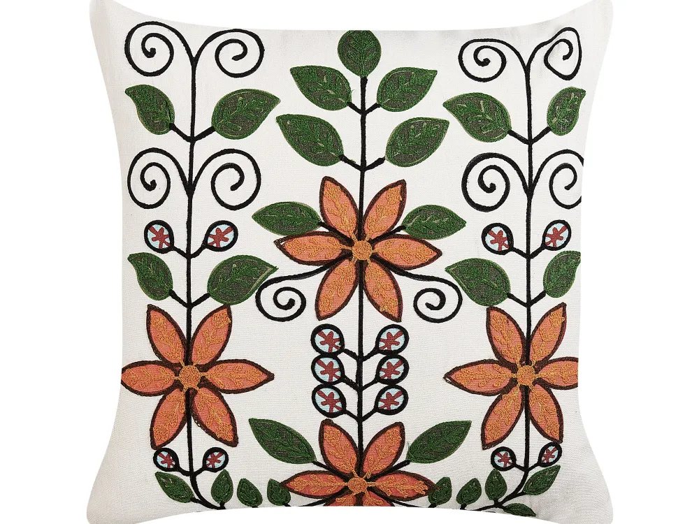 Tekstiilit<Beliani Koristetyyny Puuvilla Monivarinen Kirjailtu 50 X 50 Cm 2 Kpl Vellore