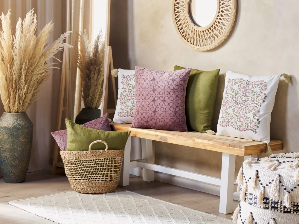 Hot Beliani Koristetyyny Puuvilla Monivarinen 45 X 45 Cm 2 Kpl Carissa