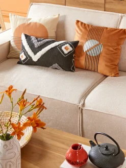 Tekstiilit<Beliani Koristetyyny Puuvilla Musta Tuftattu 30 X 50 Cm 2 Kpl Viburnum