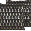 Best Sale Beliani Koristetyyny Puuvilla Musta/Kultainen 45 X 45 Cm 2 Kpl Leroy