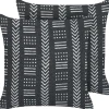Hot Beliani Koristetyyny Puuvilla Musta/Valkoinen 45 X 45 Cm 2 Kpl Benzoin