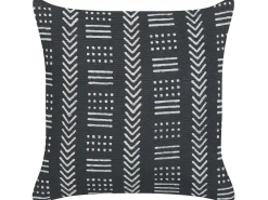 Hot Beliani Koristetyyny Puuvilla Musta/Valkoinen 45 X 45 Cm 2 Kpl Benzoin