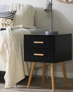 Tekstiilit<Beliani Koristetyyny Puuvilla Mustavalkoinen 45 X 45 Cm 2 Kpl Dalia