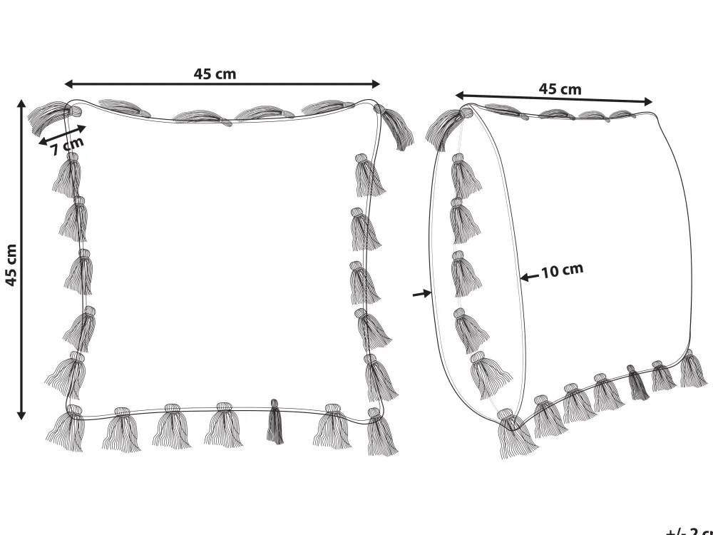 Fashion Beliani Koristetyyny Puuvilla Oliivinvihrea 45 X 45 Cm Lynchis