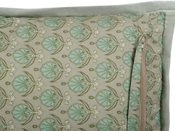 Tekstiilit<Beliani Koristetyyny Puuvilla Oliivinvihrea 45 X 45 Cm 2 Kpl Pictus