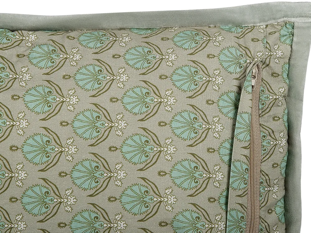 Tekstiilit<Beliani Koristetyyny Puuvilla Oliivinvihrea 45 X 45 Cm 2 Kpl Pictus