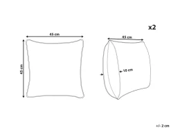 Tekstiilit<Beliani Koristetyyny Puuvilla Oliivinvihrea 45 X 45 Cm 2 Kpl Pictus