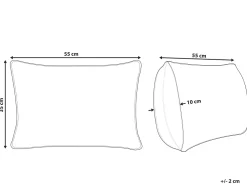 Tekstiilit<Beliani Koristetyyny Puuvilla Oranssi 35 X 55 Cm Albium