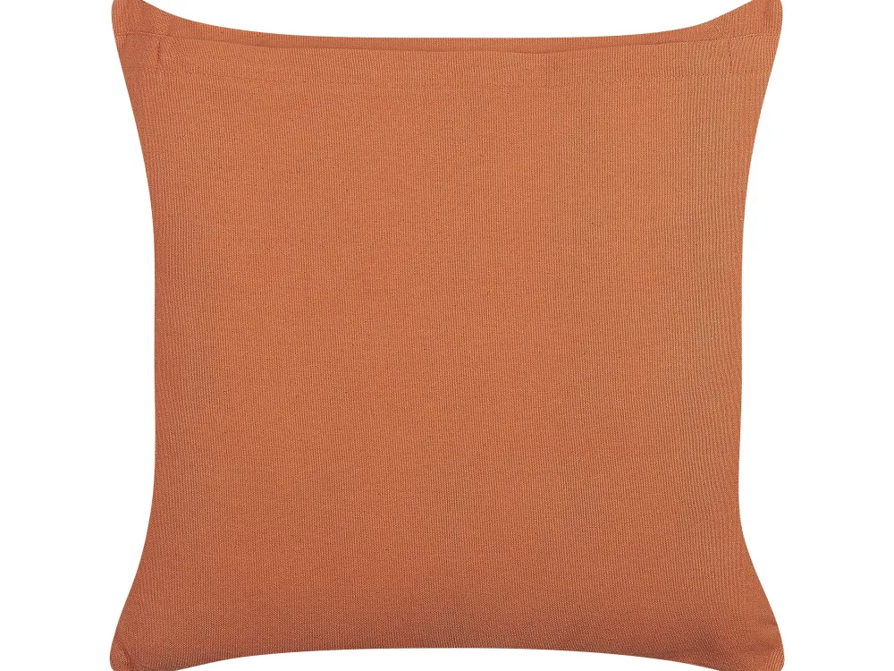 Flash Sale Beliani Koristetyyny Puuvilla Oranssi/Valkoinen 45 X 45 Cm Vitis