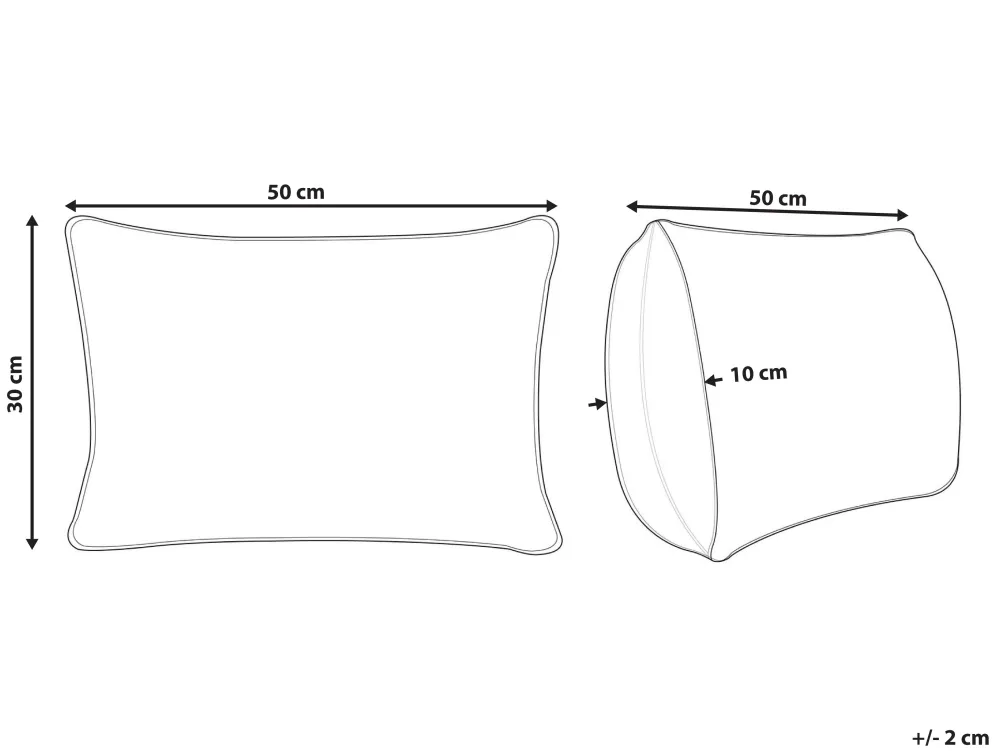 Flash Sale Beliani Koristetyyny Puuvilla Oranssi/Valkoinen 30 X 50 Cm Inula
