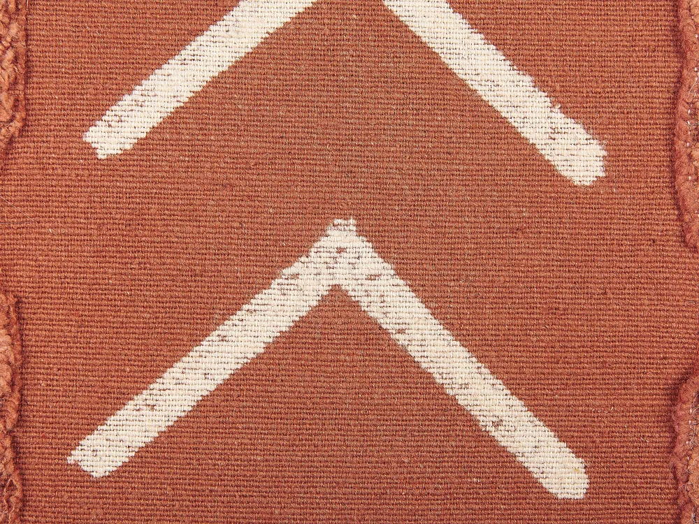 Discount Beliani Koristetyyny Puuvilla Oranssi 35 X 55 Cm 2 Kpl Albium