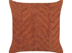 Tekstiilit<Beliani Koristetyyny Puuvilla Oranssi Tuftattu 45 X 45 Cm Lewisia