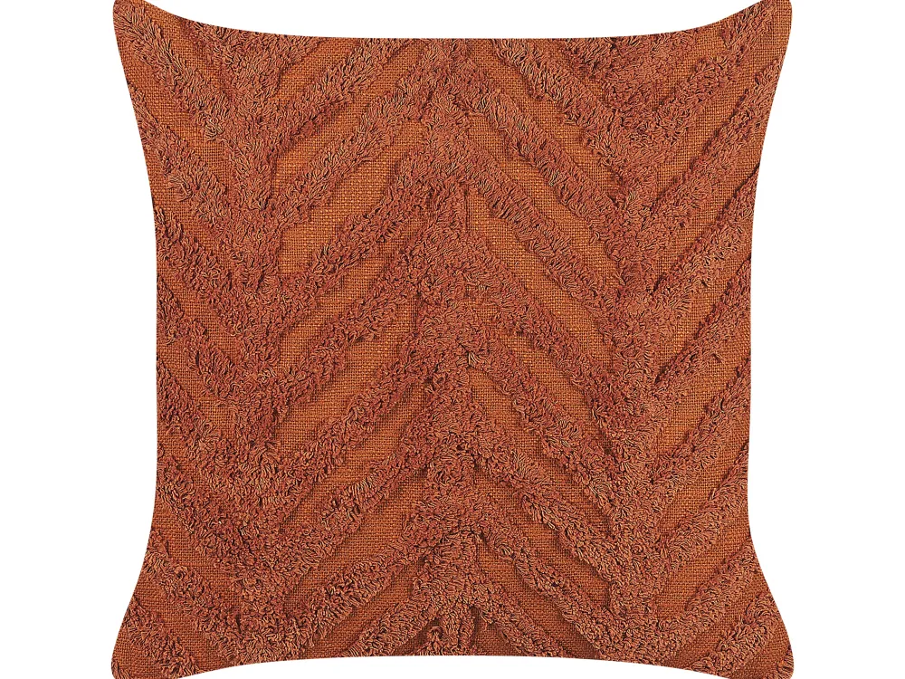 Tekstiilit<Beliani Koristetyyny Puuvilla Oranssi Tuftattu 45 X 45 Cm Lewisia