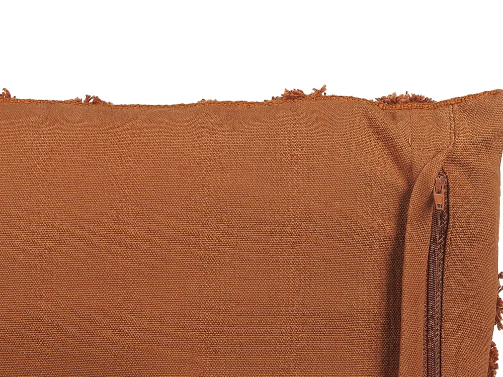 Tekstiilit<Beliani Koristetyyny Puuvilla Oranssi Tuftattu 45 X 45 Cm Lewisia