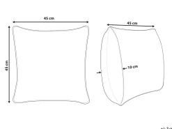 Tekstiilit<Beliani Koristetyyny Puuvilla Oranssi Tuftattu 45 X 45 Cm Lewisia