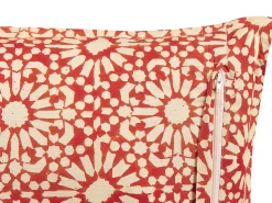 Hot Beliani Koristetyyny Puuvilla Punainen 45 X 45 Cm 2 Kpl Ceiba