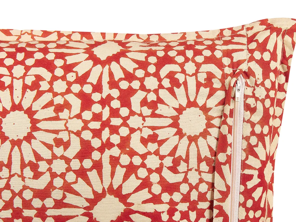 Hot Beliani Koristetyyny Puuvilla Punainen 45 X 45 Cm 2 Kpl Ceiba