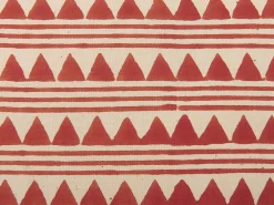 Tekstiilit<Beliani Koristetyyny Puuvilla Punainen/Beige 45 X 45 Cm Deglupta