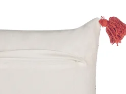 Best Sale Beliani Koristetyyny Puuvilla Punainen/Valkoinen 30 X 50 Cm Anthemis