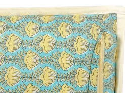 Tekstiilit<Beliani Koristetyyny Puuvilla Sininen/Keltainen 45 X 45 Cm Wakegi