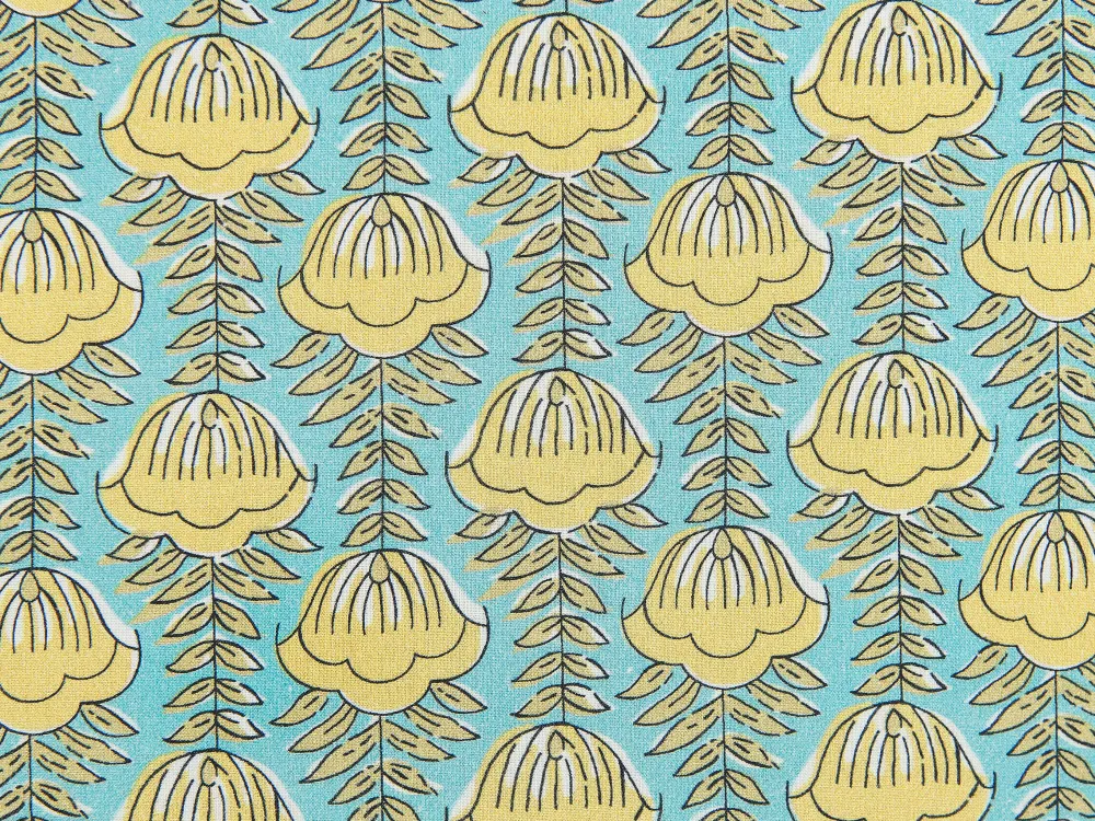 Tekstiilit<Beliani Koristetyyny Puuvilla Sininen/Keltainen 45 X 45 Cm Wakegi