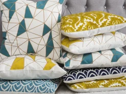 Tekstiilit<Beliani Koristetyyny Puuvilla Sininen 45 X 45 Cm 2 Kpl Clarkia