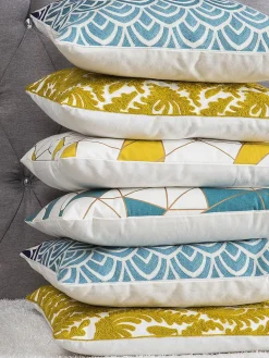 Tekstiilit<Beliani Koristetyyny Puuvilla Sininen 45 X 45 Cm 2 Kpl Clarkia