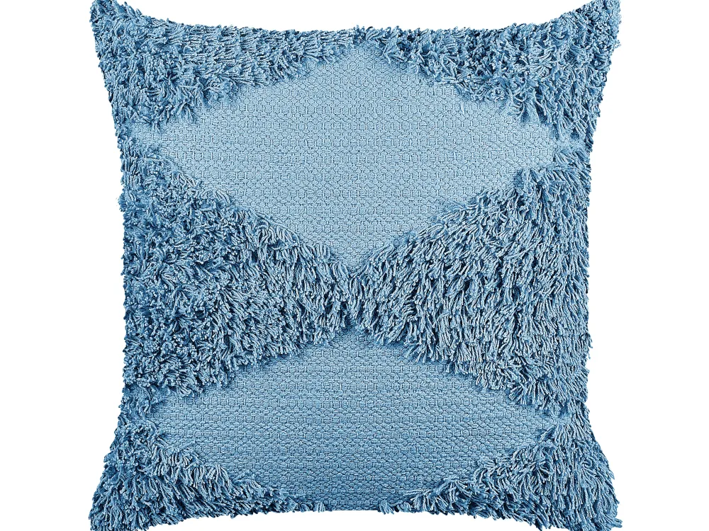 Tekstiilit<Beliani Koristetyyny Puuvilla Sininen 45 X 45 Cm Rhoeo