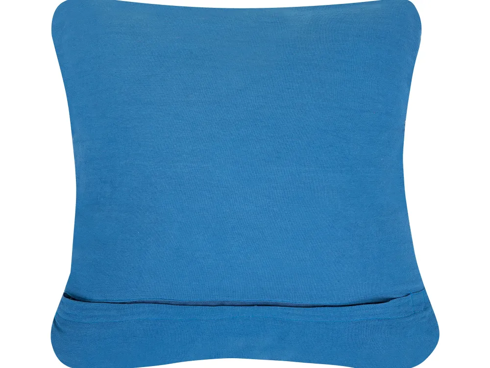 Tekstiilit<Beliani Koristetyyny Puuvilla Sininen Makramee 45 X 45 Cm Karatas