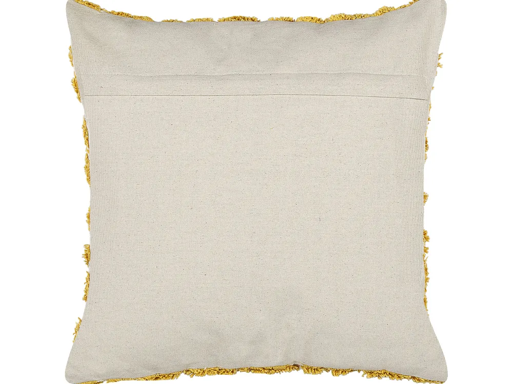 Tekstiilit<Beliani Koristetyyny Puuvilla Sinapinkeltainen 45 X 45 Cm Alcea