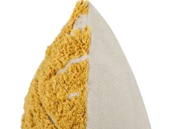 Tekstiilit<Beliani Koristetyyny Puuvilla Sinapinkeltainen 45 X 45 Cm Alcea