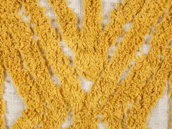 Tekstiilit<Beliani Koristetyyny Puuvilla Sinapinkeltainen 45 X 45 Cm Alcea