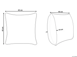 Tekstiilit<Beliani Koristetyyny Puuvilla Sinapinkeltainen 45 X 45 Cm Alcea