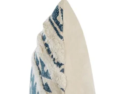 Clearance Beliani Koristetyyny Puuvilla Sininen/Beige Geometrinen Kuvio 50 X 50 Cm 2 Kpl Safi