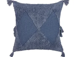 Tekstiilit<Beliani Koristetyyny Puuvilla Sininen Tuftattu 45 X 45 Cm 2 Kpl Avium