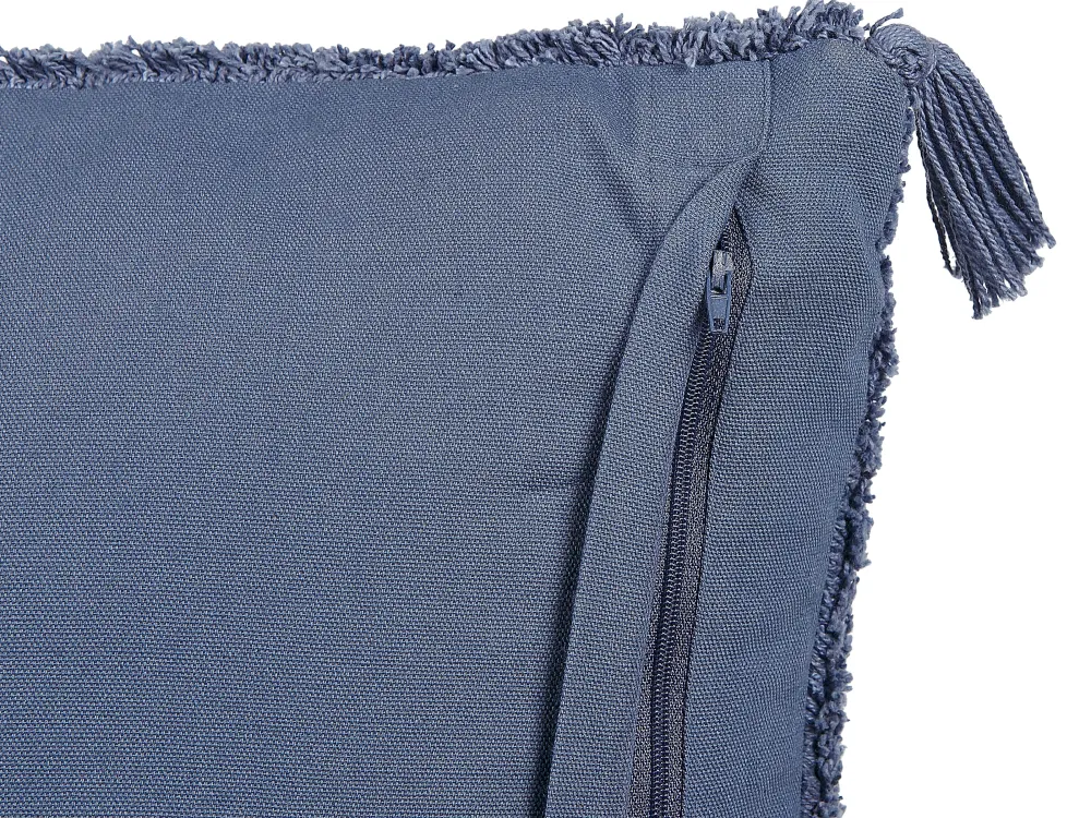 Tekstiilit<Beliani Koristetyyny Puuvilla Sininen Tuftattu 45 X 45 Cm 2 Kpl Avium