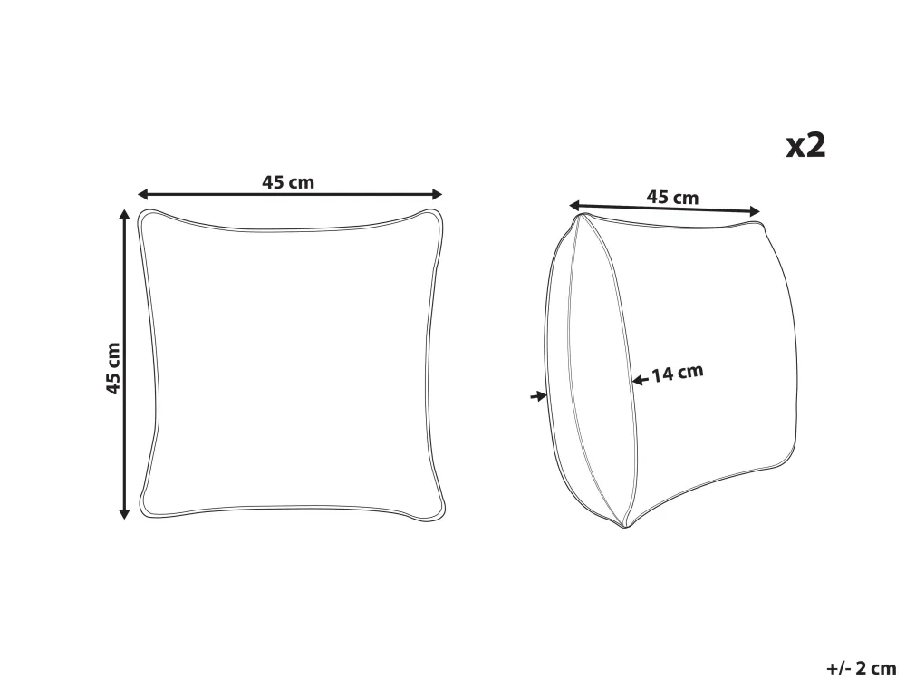 Lastenhuone<Beliani Koristetyyny Puuvilla Vaaleanvihrea 45 X 45 Cm 2 Kpl Bacopa