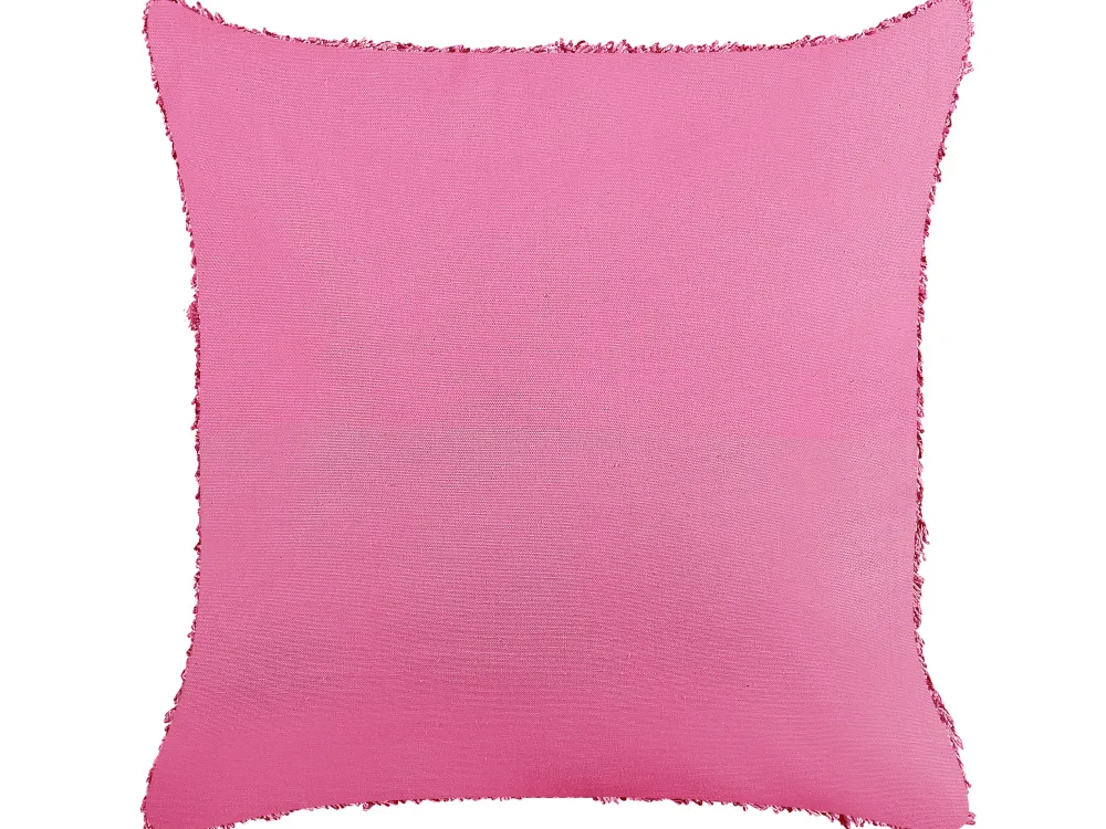 Tekstiilit<Beliani Koristetyyny Puuvilla Vaaleanpunainen 45 X 45 Cm 2 Kpl Rhoeo