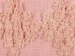 Best Beliani Koristetyyny Puuvilla Vaaleanpunainen 45 X 45 Cm 2 Kpl Torenia