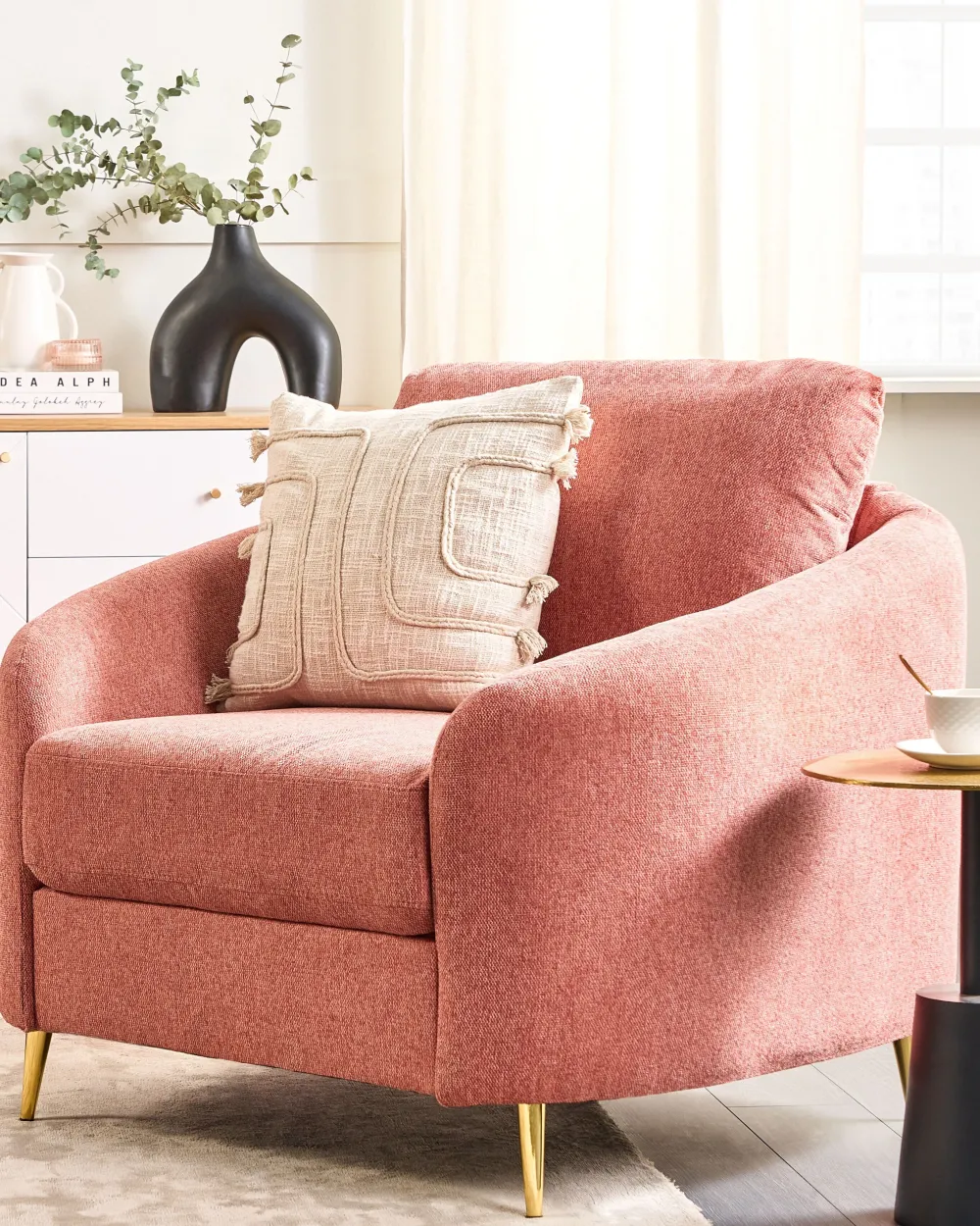 Tekstiilit<Beliani Koristetyyny Puuvilla Vaalea Beige 45 X 45 Cm Pleione