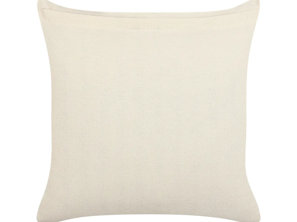 Tekstiilit<Beliani Koristetyyny Puuvilla Vaalea Beige/Musta 45 X 45 Cm Cercis