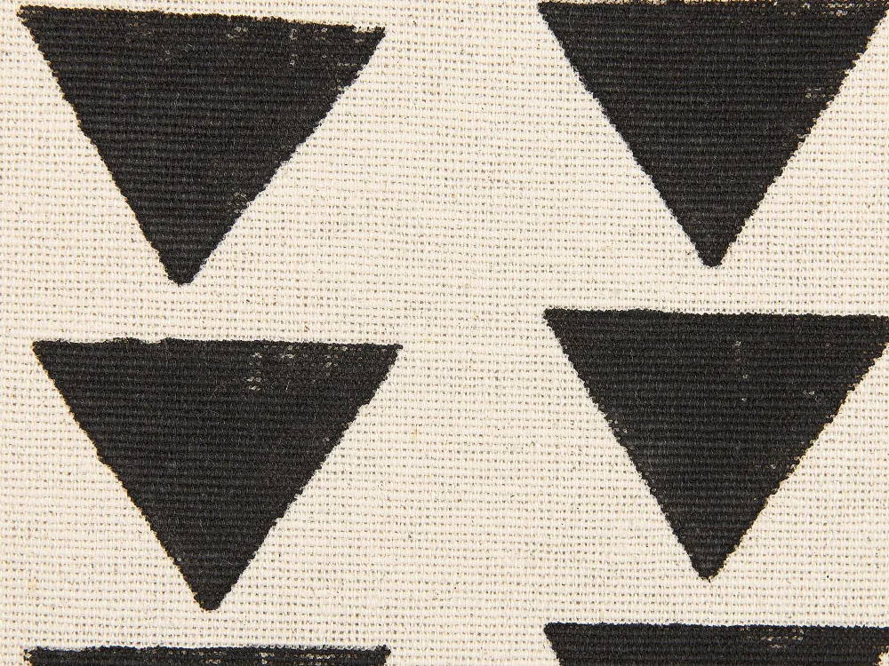 Tekstiilit<Beliani Koristetyyny Puuvilla Vaalea Beige/Musta 45 X 45 Cm Cercis