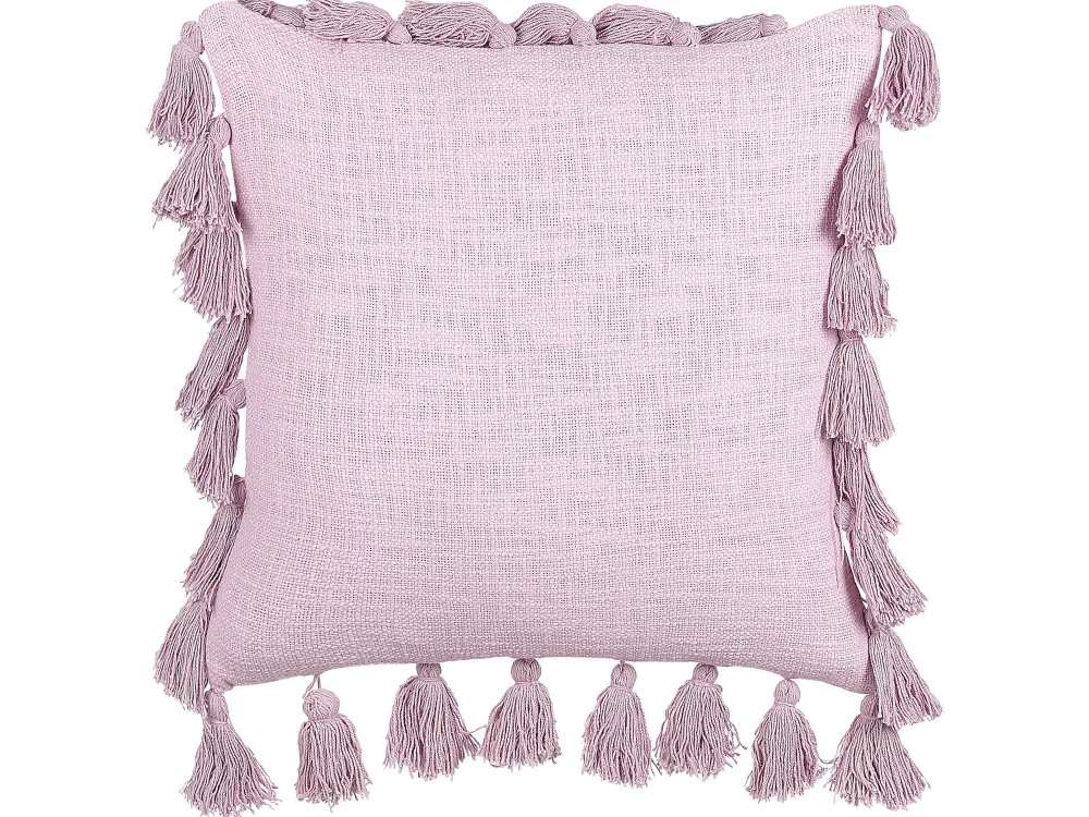 Lastenhuone<Beliani Koristetyyny Puuvilla Vaaleanpunainen 45 X 45 Cm 2 Kpl Lynchis