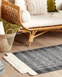 New Beliani Koristetyyny Puuvilla Vaalea Beige 45 X 45 Cm 2 Kpl Pleione