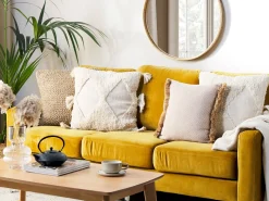 Tekstiilit<Beliani Koristetyyny Puuvilla Vaalea Beige 45 X 45 Cm Avium