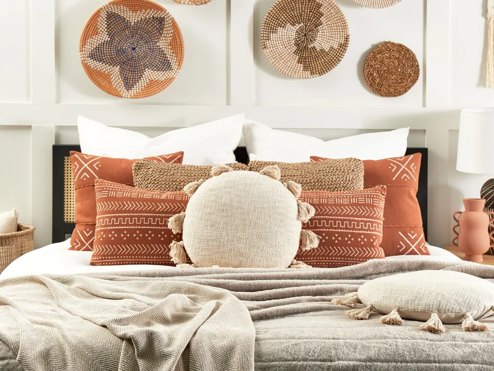 Tekstiilit<Beliani Koristetyyny Puuvilla Vaalea Beige 45 Cm 2 Kpl Madia