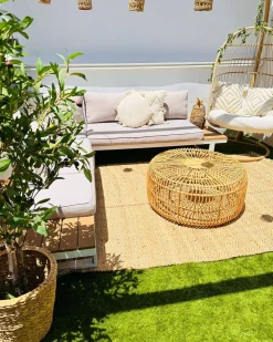 Tekstiilit<Beliani Koristetyyny Puuvilla Vaalea Beige 45 Cm 2 Kpl Madia