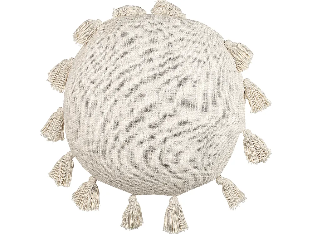 Tekstiilit<Beliani Koristetyyny Puuvilla Vaalea Beige 45 Cm 2 Kpl Madia