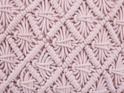 Hot Beliani Koristetyyny Puuvilla Vaaleanpunainen Makramee 40 X 40 Cm 2 Kpl Yaniklar