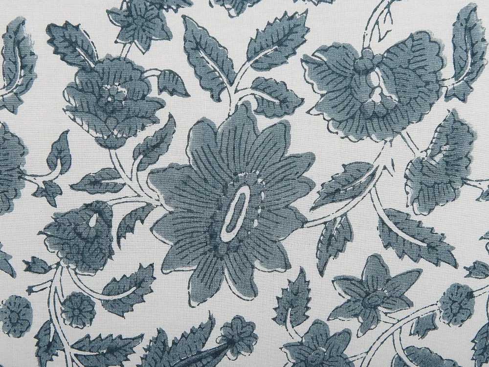 Tekstiilit<Beliani Koristetyyny Puuvilla Valkoinen/Sininen 45 X 45 Cm 2 Kpl Rumex